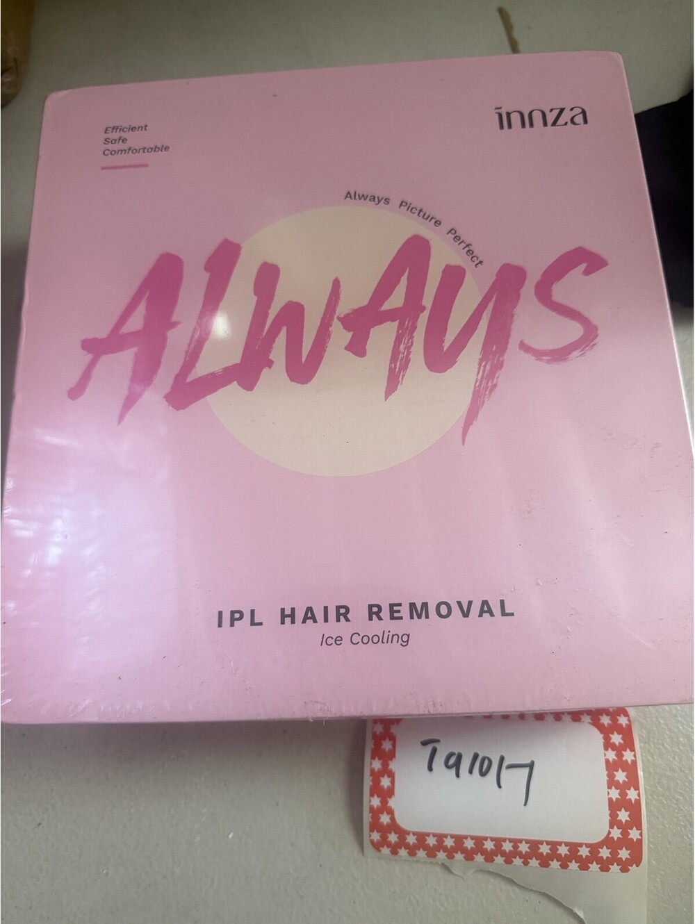 innza Always IPL Hair Removal Device, Ice Cooling, Pink/White new seal